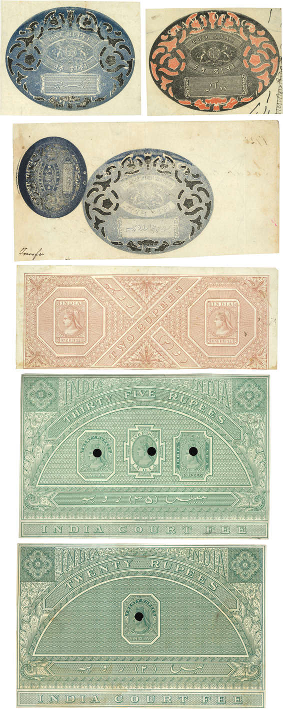 35 Rupees Lot INDE  1880 P.- TTB