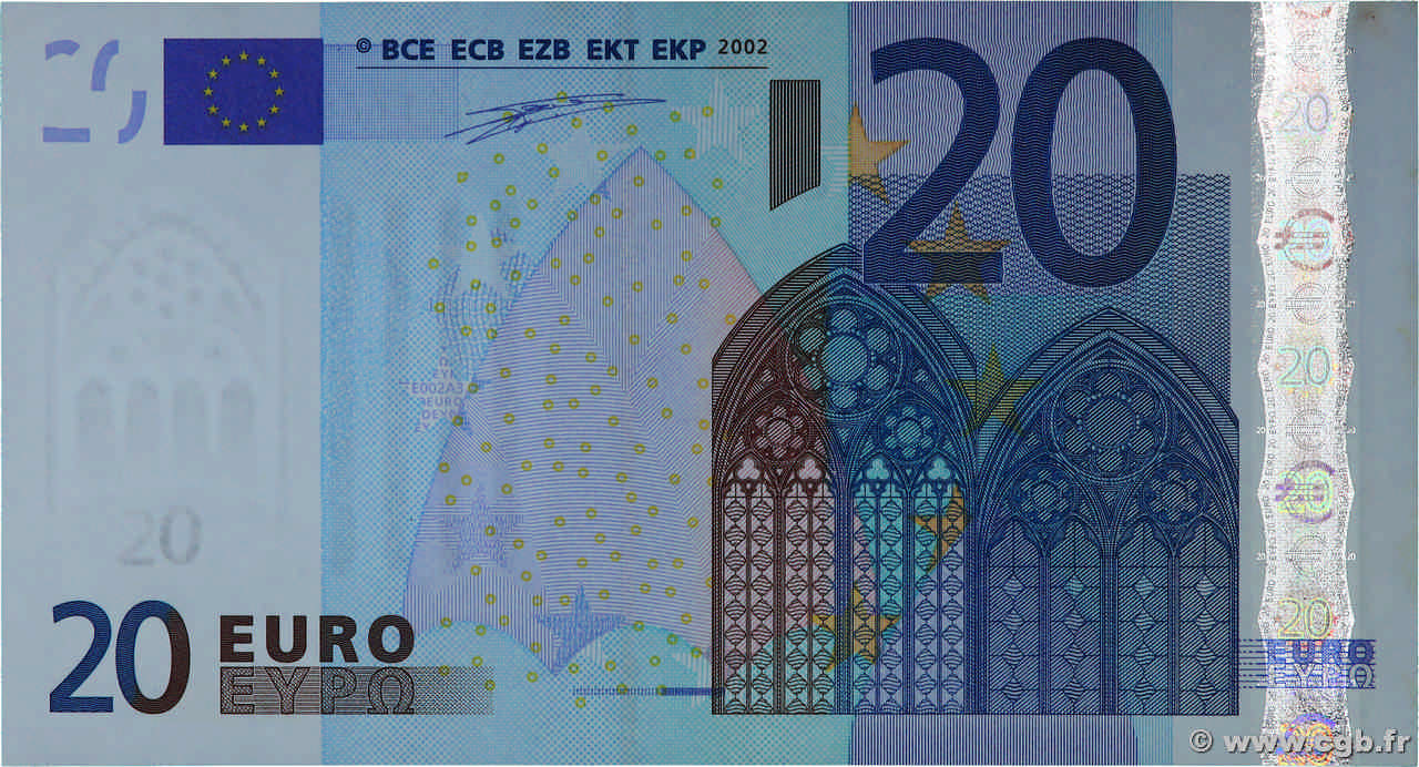 20 Euro EUROPA  2002 P.03u fST+