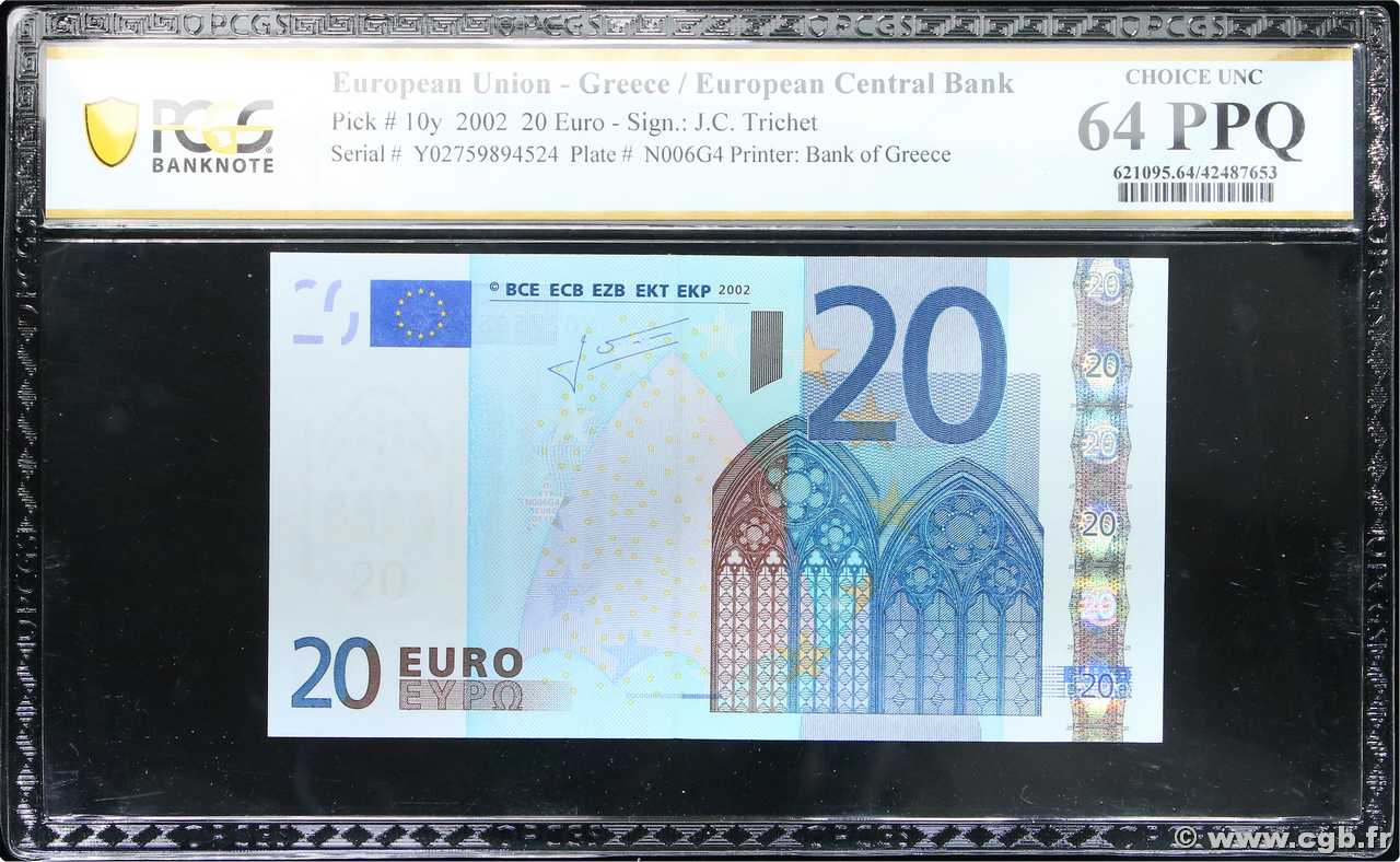 20 Euro EUROPA  2002 P.10y fST+