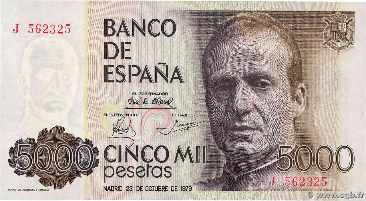 5000 Pesetas ESPAGNE  1979 P.160 NEUF