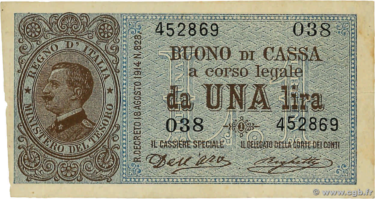 1 Lire ITALIE  1914 P.036a SUP