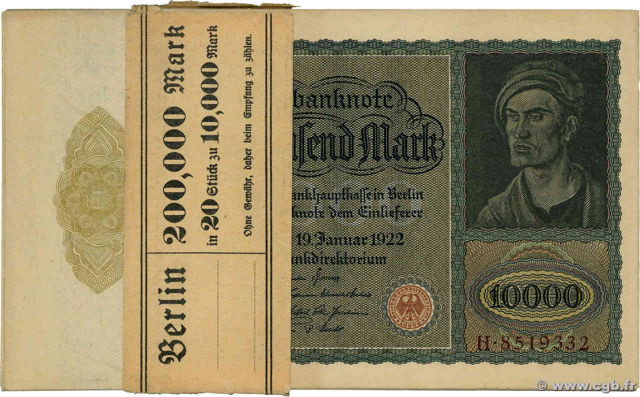 10000 Mark Consécutifs ALEMANIA  1922 P.071 SC