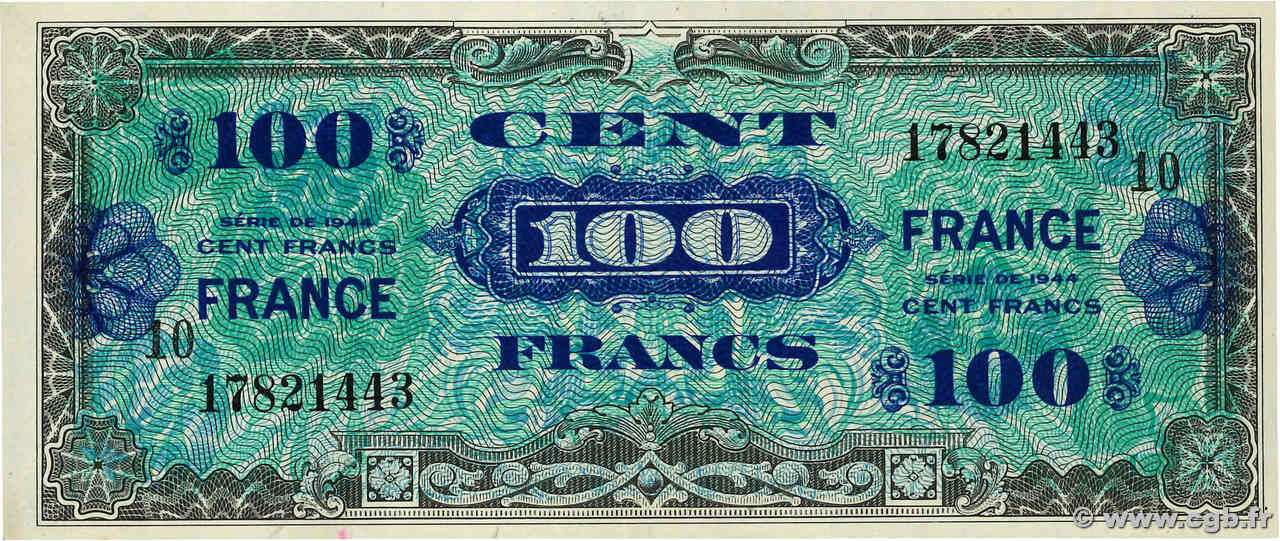 100 Francs FRANCE FRANCIA  1945 VF.25.10 SPL