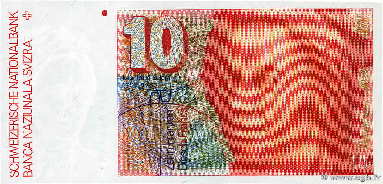 10 Francs SUISSE  1982 P.53d pr.NEUF