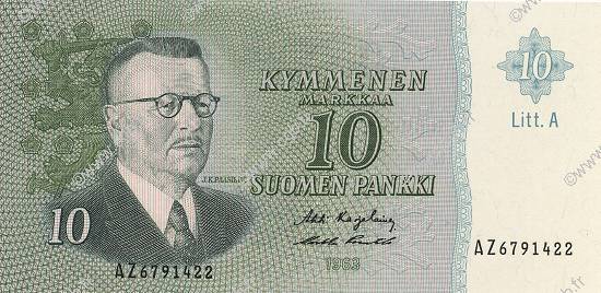 10 Markkaa FINLANDE  1963 P.104a NEUF