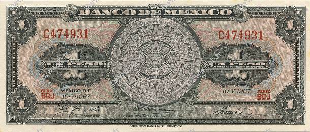 1 Peso MEXICO  1967 P.059j FDC