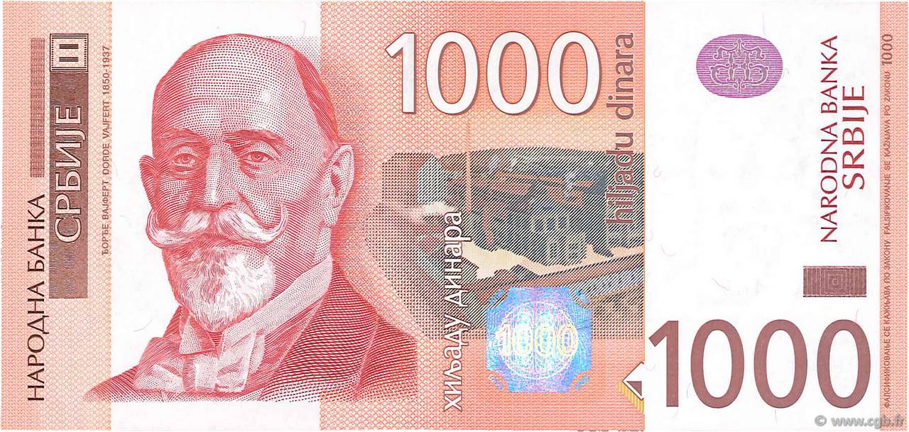 1000 Dinara SERBIEN  2003 P.44b ST