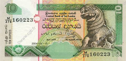 10 Rupees SRI LANKA  2004 P.115b FDC