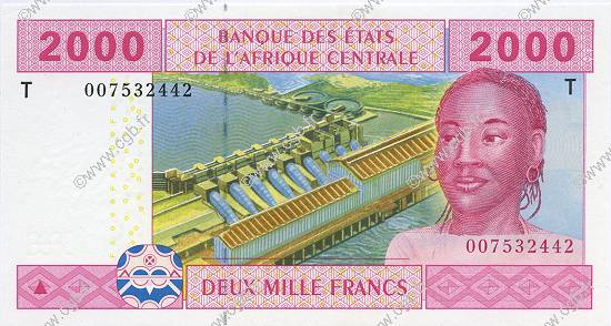 2000 Francs STATI DI L  AFRICA CENTRALE  2002 P.108Ta FDC