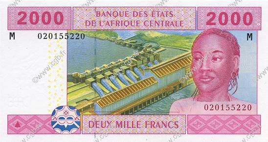 2000 Francs STATI DI L  AFRICA CENTRALE  2002 P.308M FDC