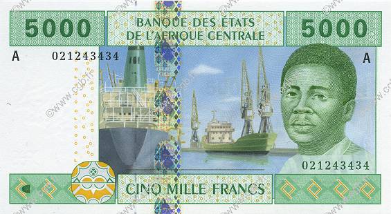 5000 Francs ÉTATS DE L AFRIQUE CENTRALE  2002 P.409A NEUF