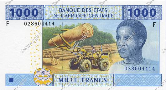 1000 Francs ZENTRALAFRIKANISCHE LÄNDER  2002 P.507Fb ST