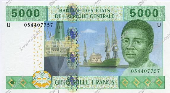 5000 Francs ÉTATS DE L AFRIQUE CENTRALE  2002 P.209U SPL+