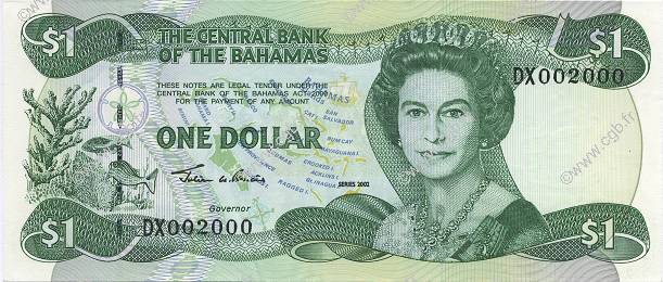 1 Dollar BAHAMAS  2002 P.70 SC+