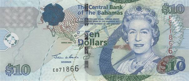 10 Dollars BAHAMAS  2005 P.73 FDC