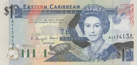10 Dollars EAST CARIBBEAN STATES  1993 P.27a UNC