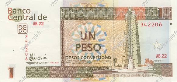 1 Peso CUBA  2006 P.FX46 NEUF