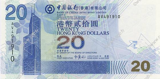 20 Dollars HONG KONG  2003 P.335 pr.NEUF