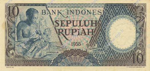 10 Rupiah INDONÉSIE  1958 P.056 NEUF
