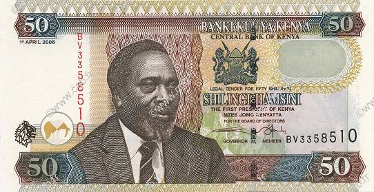 50 Shillings KENYA  2006 P.47b pr.NEUF