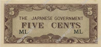 5 Cents MALAYA  1942 P.M02a SC+