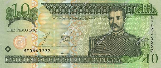 10 Pesos Oro RÉPUBLIQUE DOMINICAINE  2003 P.168c UNC