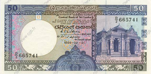 50 Rupees SRI LANKA  1989 P.098b NEUF