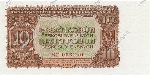 10 Korun CHECOSLOVAQUIA  1953 P.083b FDC