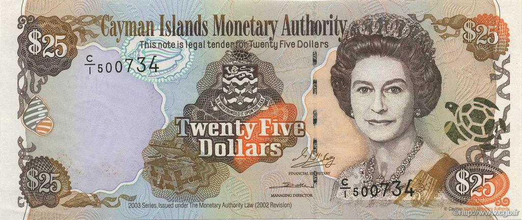 25 Dollars CAYMANS ISLANDS  2003 P.31a UNC-