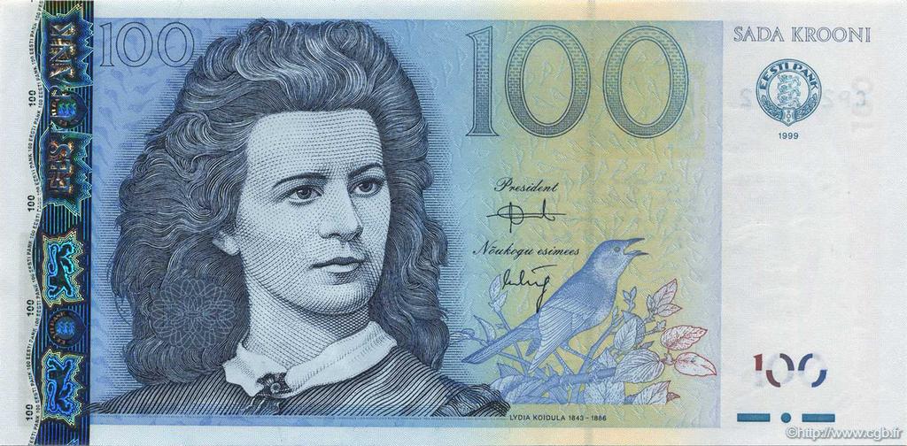 100 Krooni ESTONIA  1999 P.82a FDC