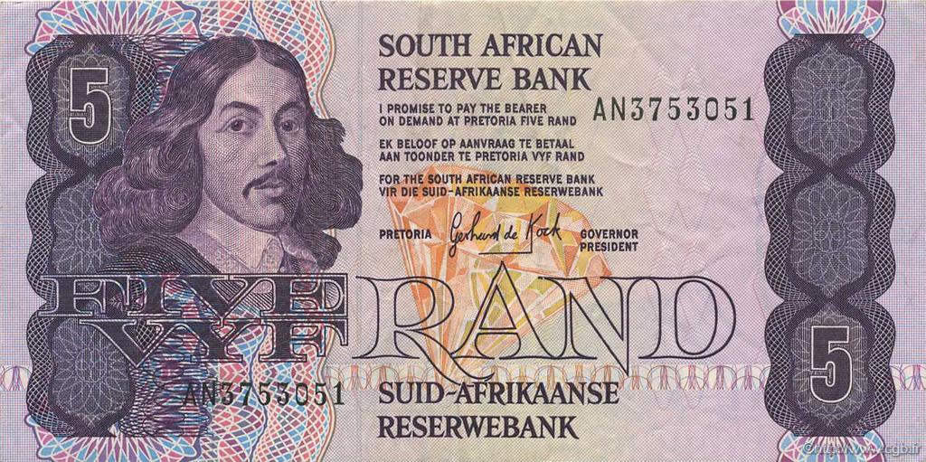 5 Rand SUDAFRICA  1990 P.119d BB