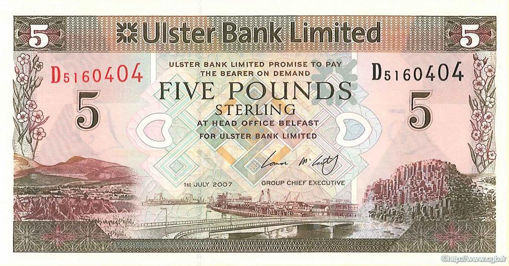 5 Pounds NORTHERN IRELAND  2007 P.340a UNC
