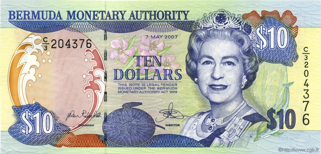 10 Dollars BERMUDA  2007 P.52b UNC