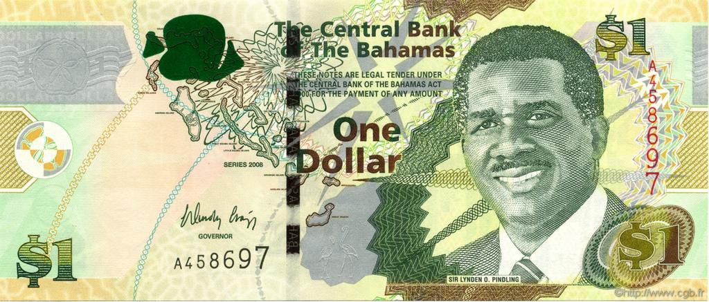 1 Dollar BAHAMAS  2008 P.71 UNC