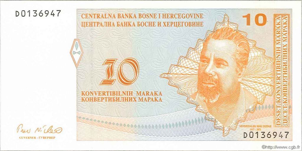 10 Convertible Maraka BOSNIA-HERZEGOVINA  1998 P.063a FDC