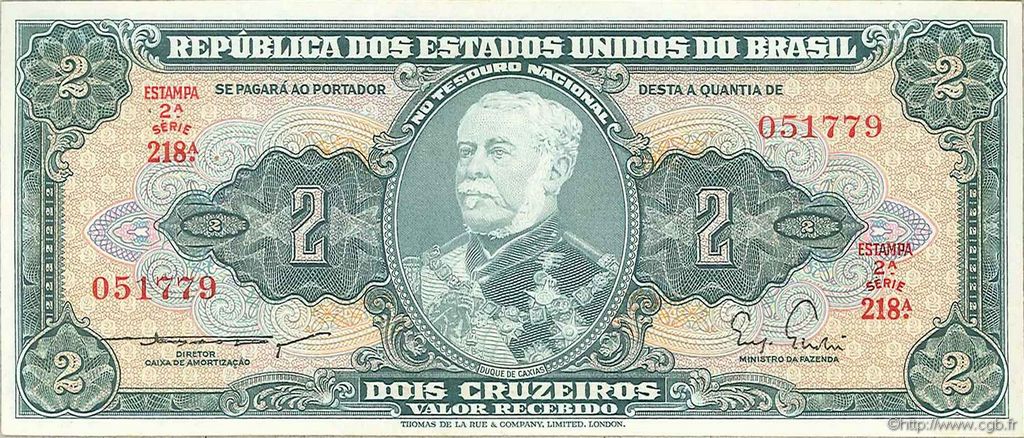 2 Cruzeiros BRASILIEN  1955 P.157 ST