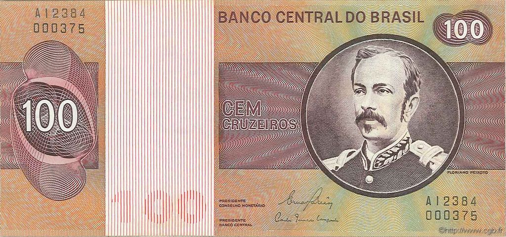100 Cruzeiros BRAZIL  1981 P.195Ab UNC