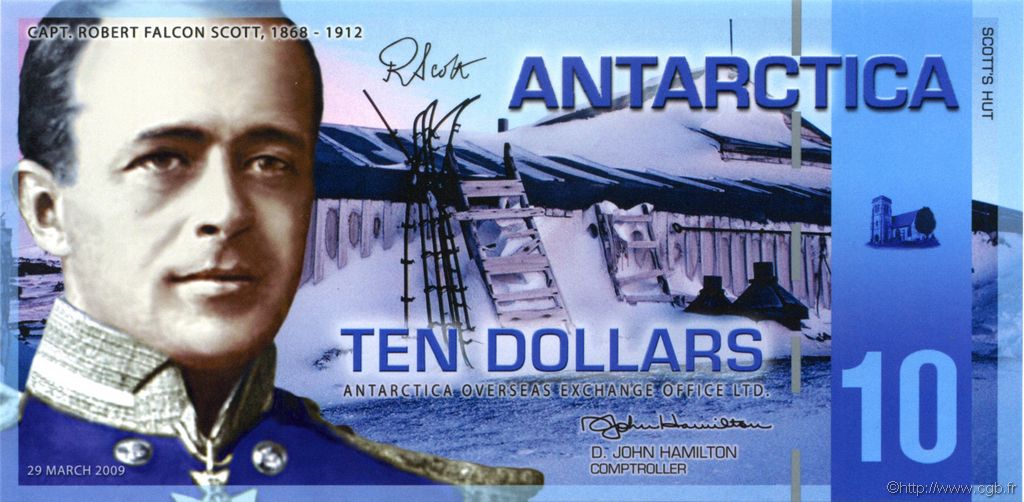 10 Dollars ANTARCTIQUE  2009  UNC