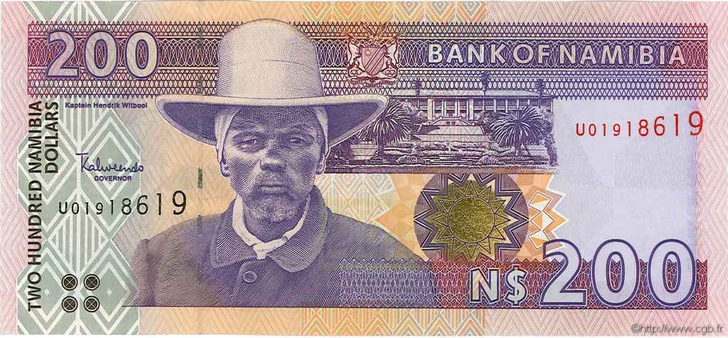 200 Namibia Dollars NAMIBIA  2003 P.10b SC+