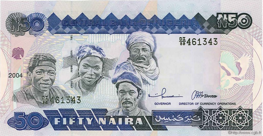 50 Naira NIGERIA  2004 P.27e FDC