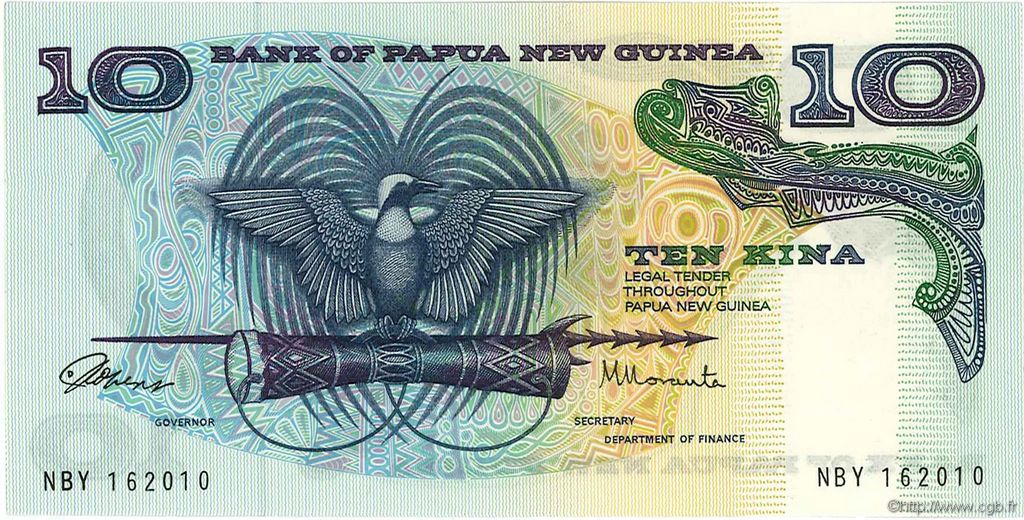 10 Kina PAPUA NUOVA GUINEA  1985 P.07 FDC