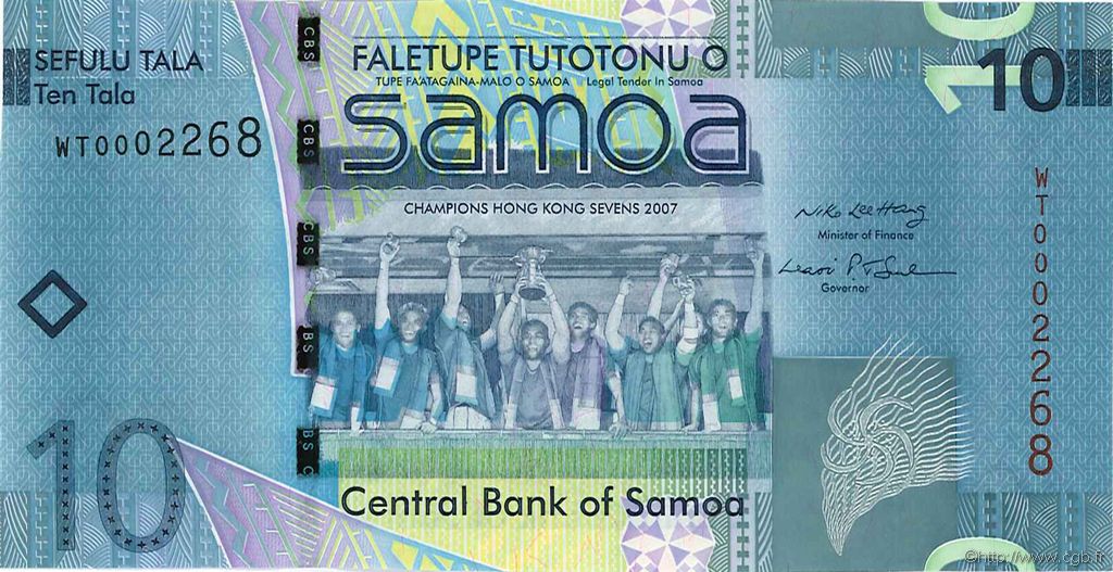 10 Tala SAMOA  2008 P.39a FDC