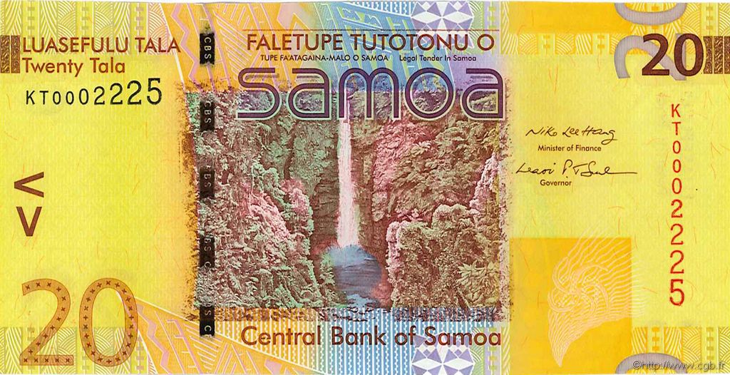 20 Tala SAMOA  2008 P.40a UNC