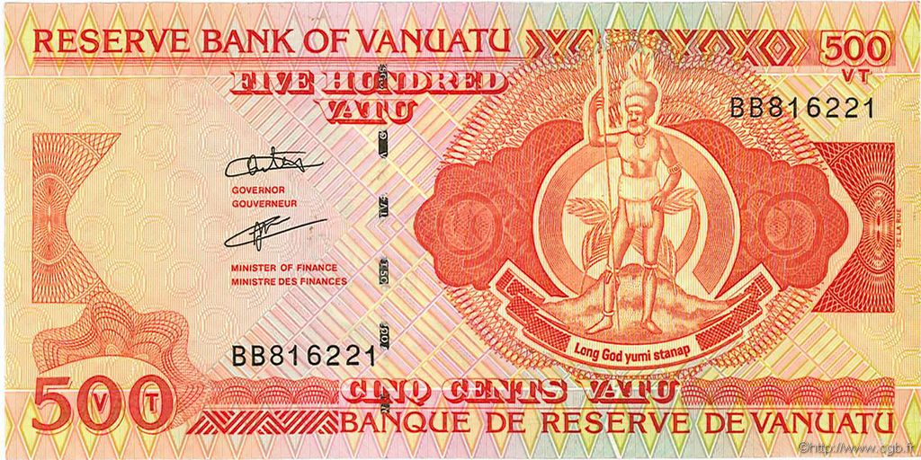 500 Vatu VANUATU  1993 P.05b UNC