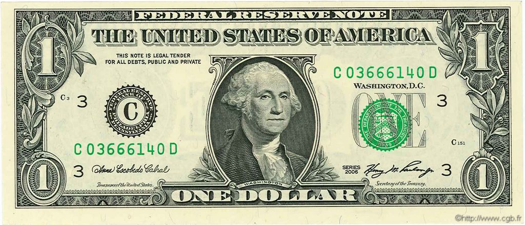 1 Dollar ÉTATS-UNIS D AMÉRIQUE  2006 P.523 NEUF