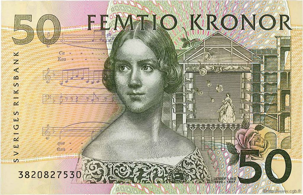 50 Kronor SUÈDE  2003 P.62b FDC