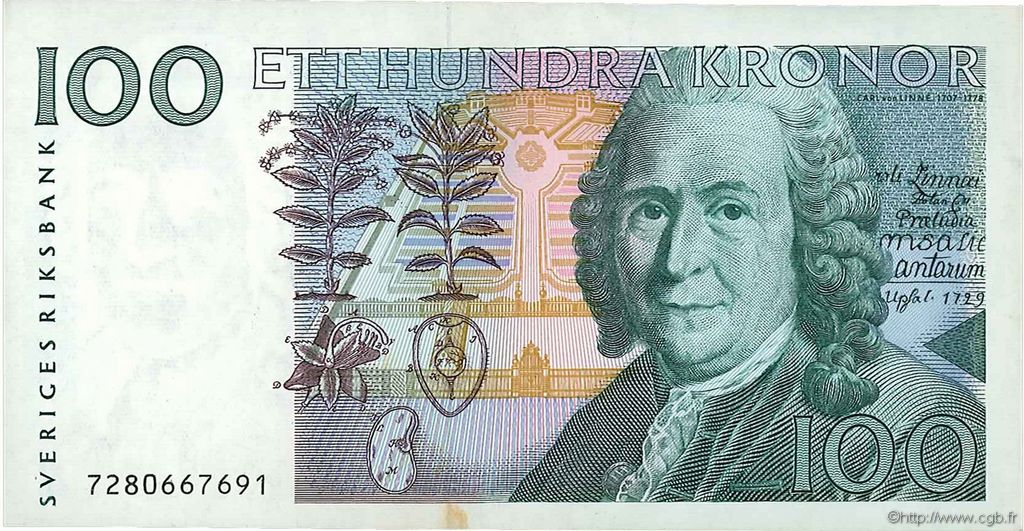 100 Kronor SWEDEN  1987 P.57a XF