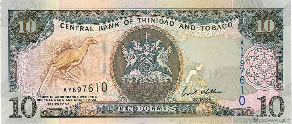 10 Dollars TRINIDAD E TOBAGO  2006 P.48 FDC