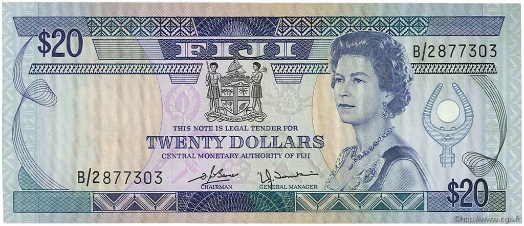 20 Dollars FIYI  1980 P.080a EBC