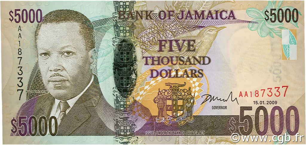 5000 Dollars JAMAIKA  2009 P.87 ST